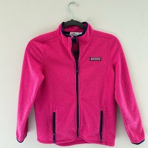 Pink Vineyard Vines Zip-Up Fleece
